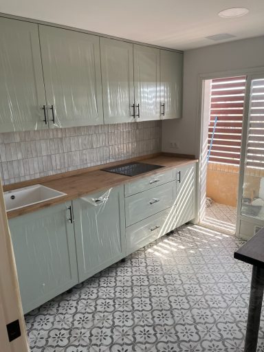 cocina en verde